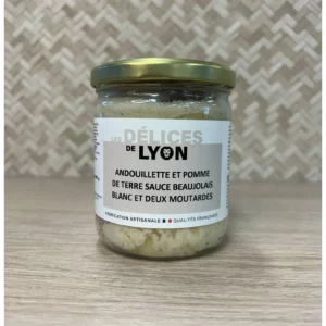 Andouillette et pommes de terre sauce beaujolais blanc et deux moutardes 🇫🇷 - 400gr